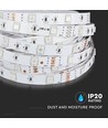 5m 4,8W/m RGB LED-strip - 12V DC, IP20, 30 LED per meter