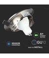 3-pack 5W infälld spotlight - Stålfront, komplett med GU10-hållare och LED-spot