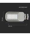 V-Tac 50W LED gatuarmatur - Samsung LED chip, Ø60mm, IP65, 137lm/w