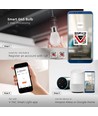 V-Tac 5W Smart Home LED lampa - Tuya/Smart Life, fungerar med Google Home, Alexa och smartphones, E27, G45