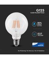 E27 6W LED glob-lampa - Ø12,5 cm, Samsung LED-chip, filament