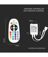 RGB kontroller med fjärrkontroll - memory funktion, infraröd, 12V (72W), 24V (144W)