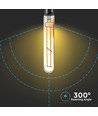 V-Tac 6W LED lampa - Filament, T30, extra varmvitt, 2200K, E27