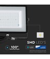 V-Tac 100W LED strålkastare - Samsung LED chip, arbetsarmatur, utomhusbruk