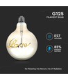 V-Tac 5W LED Love globlampa - Filament, Ø12,5cm, extra varmvitt, E27