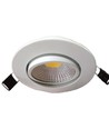 LEDlife 3W downlight - Hål: Ø7-8 cm, Mål: Ø8,5 cm, vit kant, dimbar, 230V