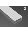 Aluprofil Type D till inomhus IP20 LED strip - Låg, 1 meter, obehandlat aluminium, välj cover