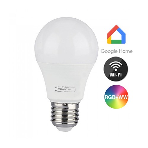 V-Tac 10W Smart Home LED lampa - Tuya/Smart Life, fungerar med Google Home, Alexa och smartphones, E27