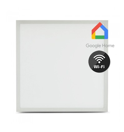 V-Tac 60x60 Smart Home LED panel - Tuya/Smart Life, 40W, fungerar med Google Home, Alexa och smartphones, vit kant