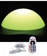 Outlet: V-Tac RGB LED halvboll - Uppladdningsbart, med fjärrkontroll, Ø50 cm
