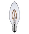 2W LED kronljus - Filament, varmvitt, E14