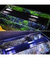 72-100 cm akvarie armatur - 18W LED, vit/blå, justerbar
