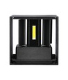 V-Tac 12W LED svart vägglampa - Kvadrat, justerbar spridning, IP65 utomhusbruk, 230V, inkl. ljuskälla
