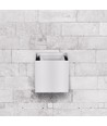 12W LED vit vägglampa - IP65 utomhus, fyrkantig, justerbar spridning, inkl. ljuskälla