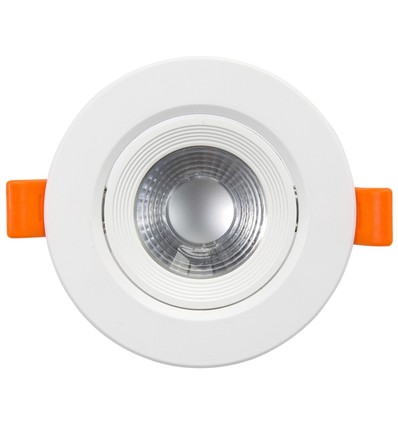 7W Ø10cm LED downlight för inbyggnad - Hål: Ø8 cm, Mått: Ø10 cm, Inbyggd driver