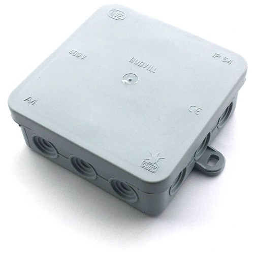 Kopplingsbox - 10 x 10 x 3,7 cm, IP54 stänksäker