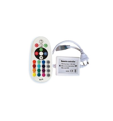 8x16 RGB controller till Neon Flex LED - Inkl. ändstycke, radiostyrd, 230V