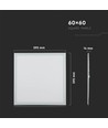 V-Tac 60x60 LED panel - 45W, UGR19, Samsung LED chip, vit kant