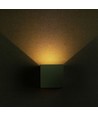 12W LED vägglampa - IP65 utomhus, grå, fyrkantig, justerbar spridning, inkl. ljuskälla