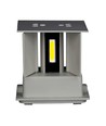 12W LED vägglampa - IP65 utomhus, grå, fyrkantig, justerbar spridning, inkl. ljuskälla