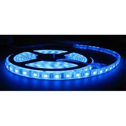 Blå stänksäker LED strip - 5m, 30 LED per. meter