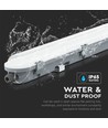 V-Tac vattentät 48W komplett LED armatur - 150 cm, IP65, 120lm/W, 230V