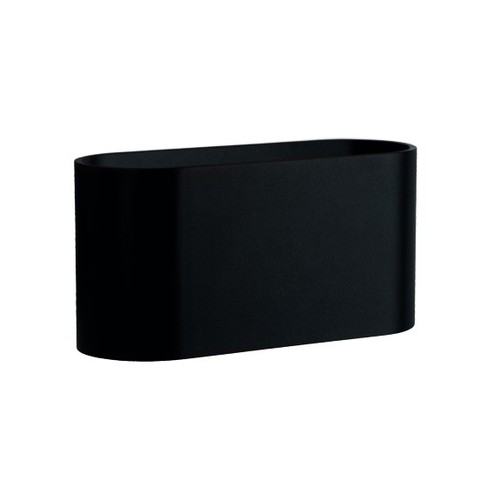 LED svart oval vägglampa - Med G9 sockel, IP20 inomhus, 230V, utan ljuskälla