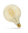 2W LED globlampa - Filament, 12,5 cm, rav färgad glas, extra varm, E27
