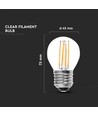 V-Tac 4W LED lampa - G45, Filament, E27