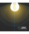 V-Tac 4W LED lampa - G45, Filament, E27