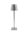 Uppladdningsbar LED bordslampa Inomhus/utomhus - Silver, touch dimbar, CCT, IP54 utomhus bordslampa