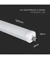 120cm 36W vattentät komplett LED-armatur, genomkopplad - 4680lm, 130lm/W, IP65, 6 års garanti