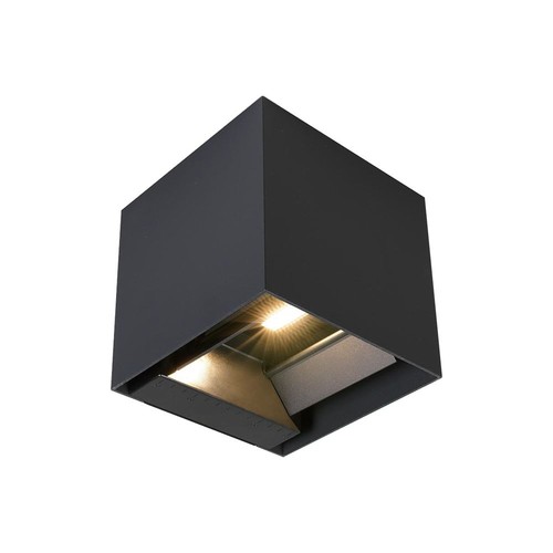 3W Solcellsvägglampa LED - IP65, svart, sensor