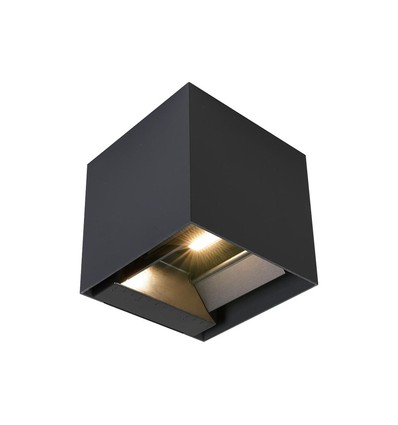 3W Solcellsvägglampa LED - IP65, svart, sensor