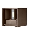 11W LED vägglampa - IP65 utomhus, fyrkantig, justerbar spridning, inkl. ljuskälla, corten