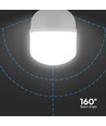 V-Tac 40W LED lampa - T120, E27 med E40 ringadapter