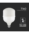 V-Tac 60W LED lampa - T160, E27 med E40 ringadapter