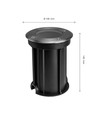 Lukka Connect GU10 250V IP67 Ø108x140 grå runda, nedgrävningsspot, körvägsarmatur, genomkopplad, utan ljuskälla