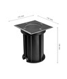 Lukka Connect GU10 250V IP67 110x110x140 grå fyrkantig markspot, uppfartslampa, genomkopplad, utan ljuskälla
