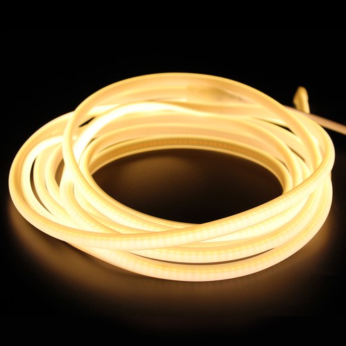 5 m vattentät Neon COB strip - 230V, IP67, 288 LED/m, 11,5W/m, kan klippas var 10cm