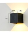 LEDlife CUBIC 6W vägglampa - Svart, fyrkantig, upp/ned, justerbar, inne/ute, IP65, inkl. ljuskälla