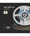 V-Tac 8W/m LED strip - 5m, IP20, 24V, 120 LED per. meter