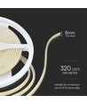 V-Tac 10W/m COB-LED strip - 5m, IP67, 320 LED per. meter, 24V, COB LED