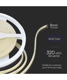 V-Tac Blå 10W/m COB-LED strip - 5m, IP67, 320 LED per. meter, 24V, COB LED