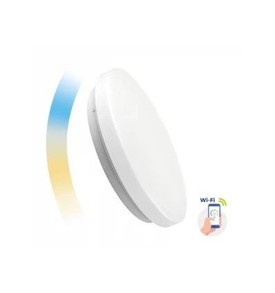 24W Smart Home rund LED takarmatur - Tuya/Smart Life, fungerar med Google Home, Alexa och smartphones, Ø39cm, 230V