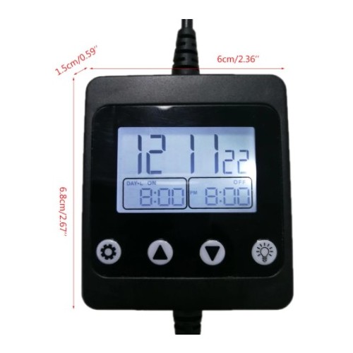 LED Timer med DC-kontakt - 12/24V, max 150W