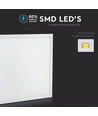 V-Tac 60x60 bakgrundsbelyst LED panel - 40W, flicker free, vit kant