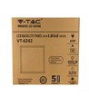 V-Tac 60x60 bakgrundsbelyst LED panel - 40W, flicker free, vit kant
