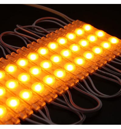 Vattentät gul  LED modul - 1,1W per styck, IP66, 12V, Perfekt för skyltar och speciallösningar
