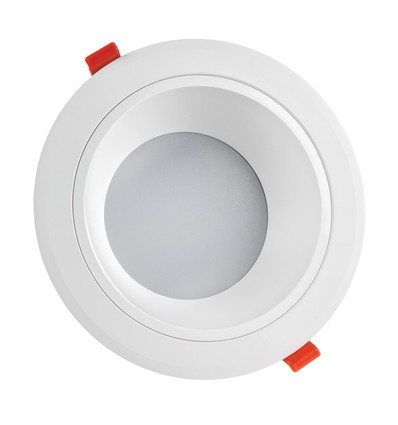 Lagertömning: 20W LED spotlight - Hål: Ø17 cm, Mål: Ø19 cm, 230V, IP44 våtrum & takfot